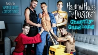 HAUNTED HOUSE OF DESIRE – หนังเอ็กเซ็กส์หมู่เกย์ รวมนายแบบหุ่นล่ำบึ้ก Sexpack มาอยู่รวมกันในบ้านแห่งราคะ สลับคู่เอาตูด ซ้อนสามกระเด้ารัวๆ จนน้ำอสุจิแตกเต็มพื้นบ้าน เสียวควยกันรอบวง